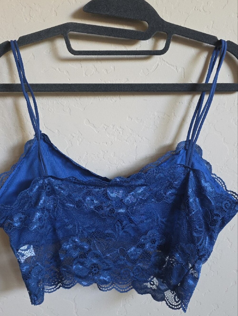 Blue Lace Bralette Crop Top - Unbranded - Picture 2 of 6